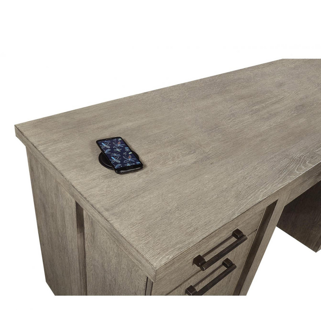 Platinum Credenza and Hutch