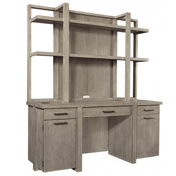 Platinum Credenza and Hutch