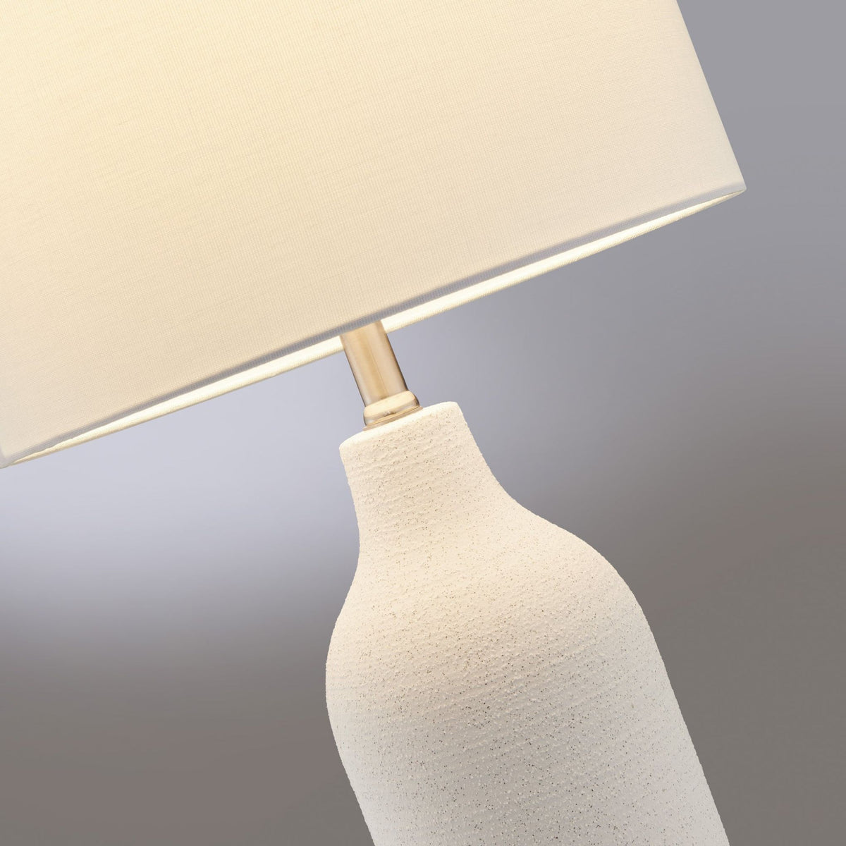 white and linen lamp