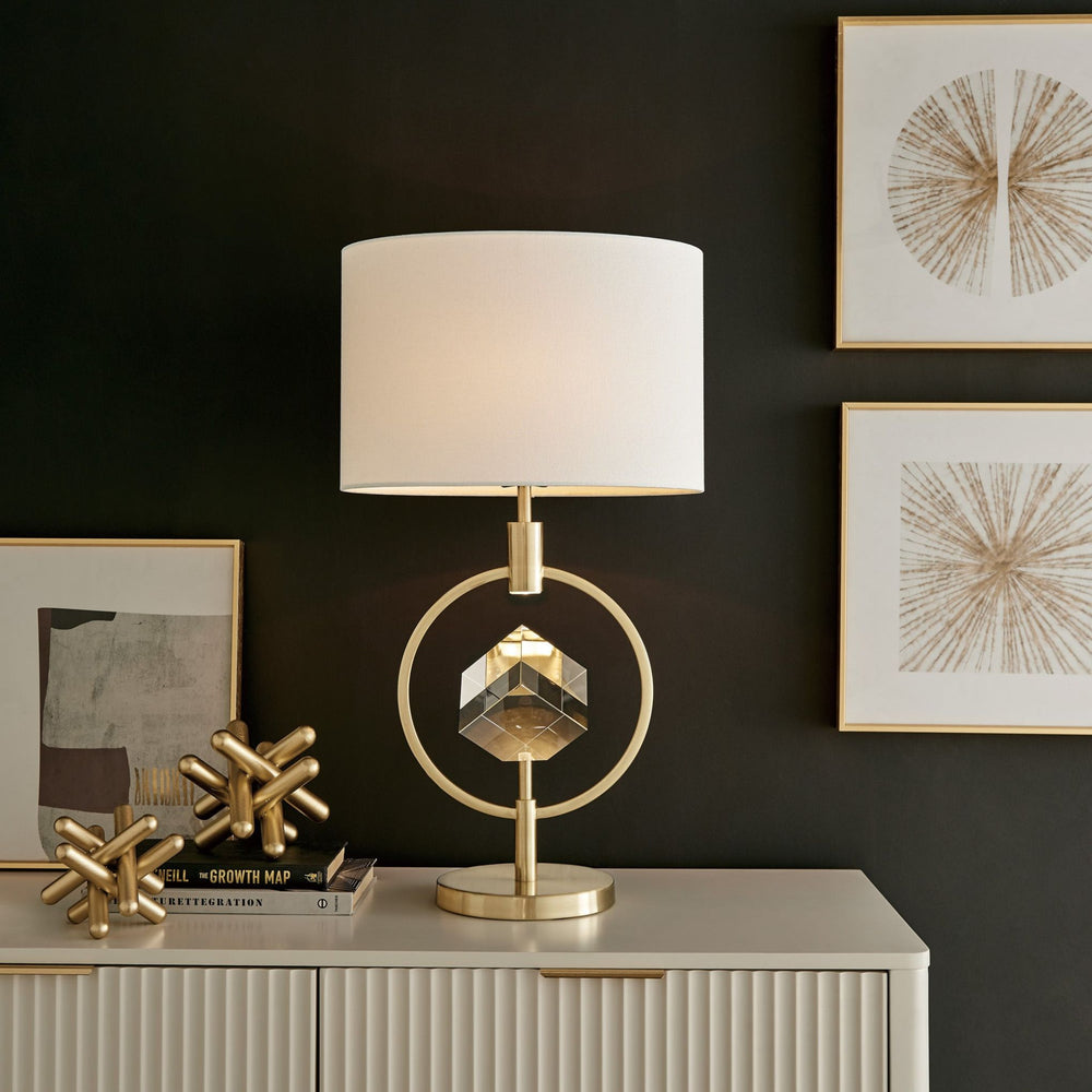 gold and crystal lamps