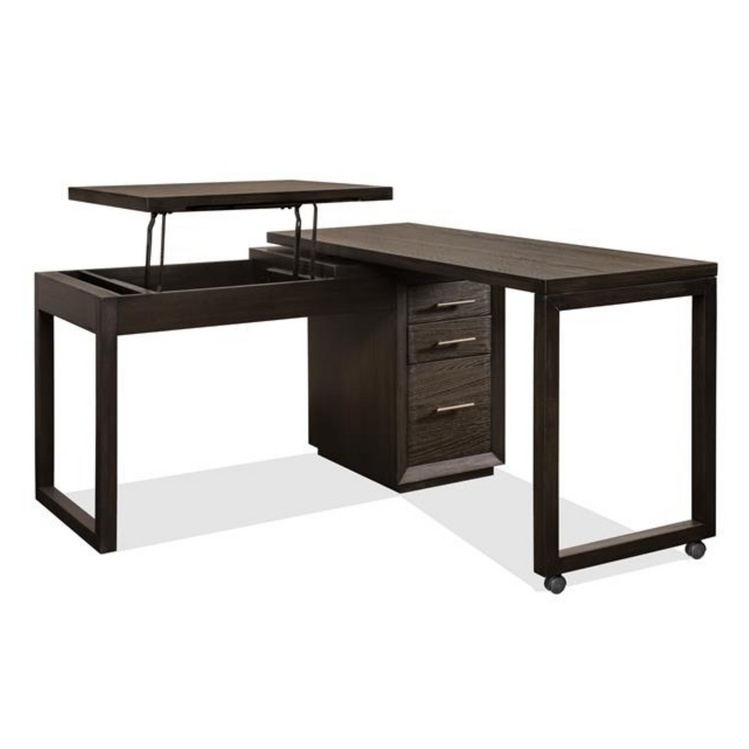 Prelude Swivel Lift Top L-Desk
