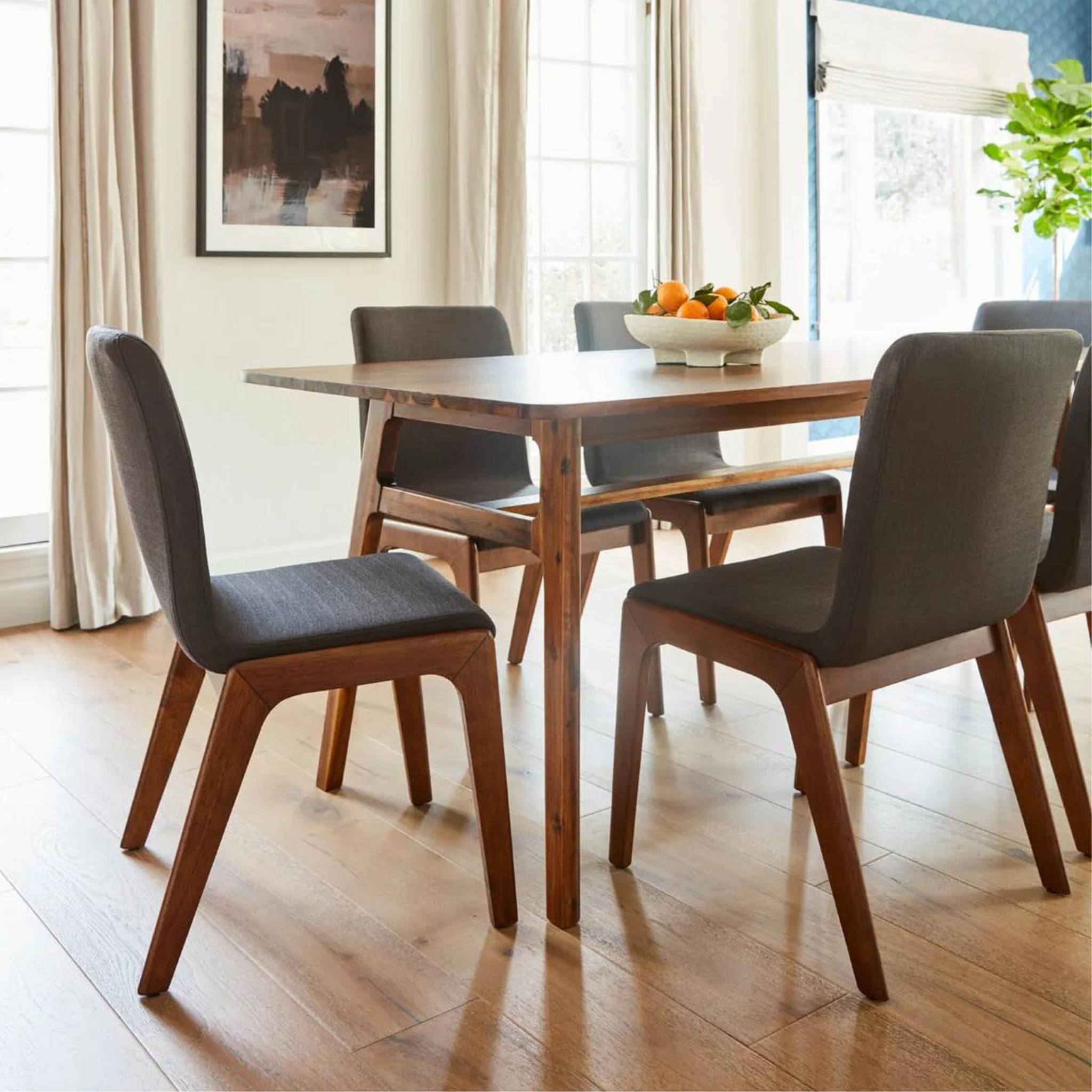 Remi Luxury Round Solid Acacia Wood Dining Table 120cm Seats 6 Scandinavian