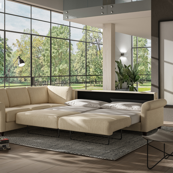 Flex Rolled Arm King Sleeper Sectional