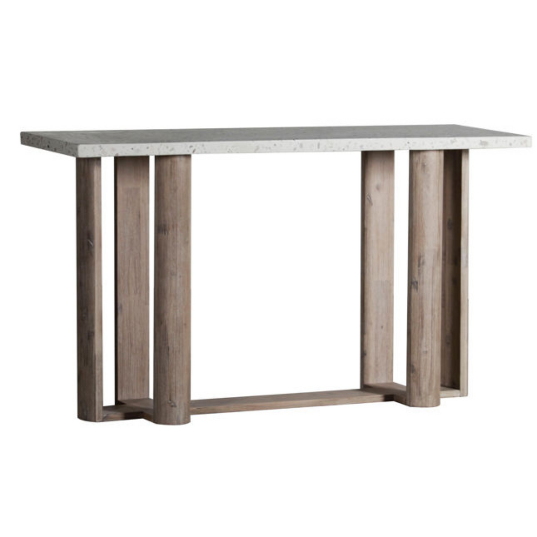 terrazzo console table