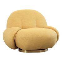 yellow swivel chair