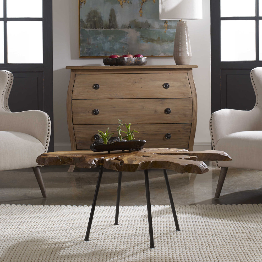 organic wood slice table