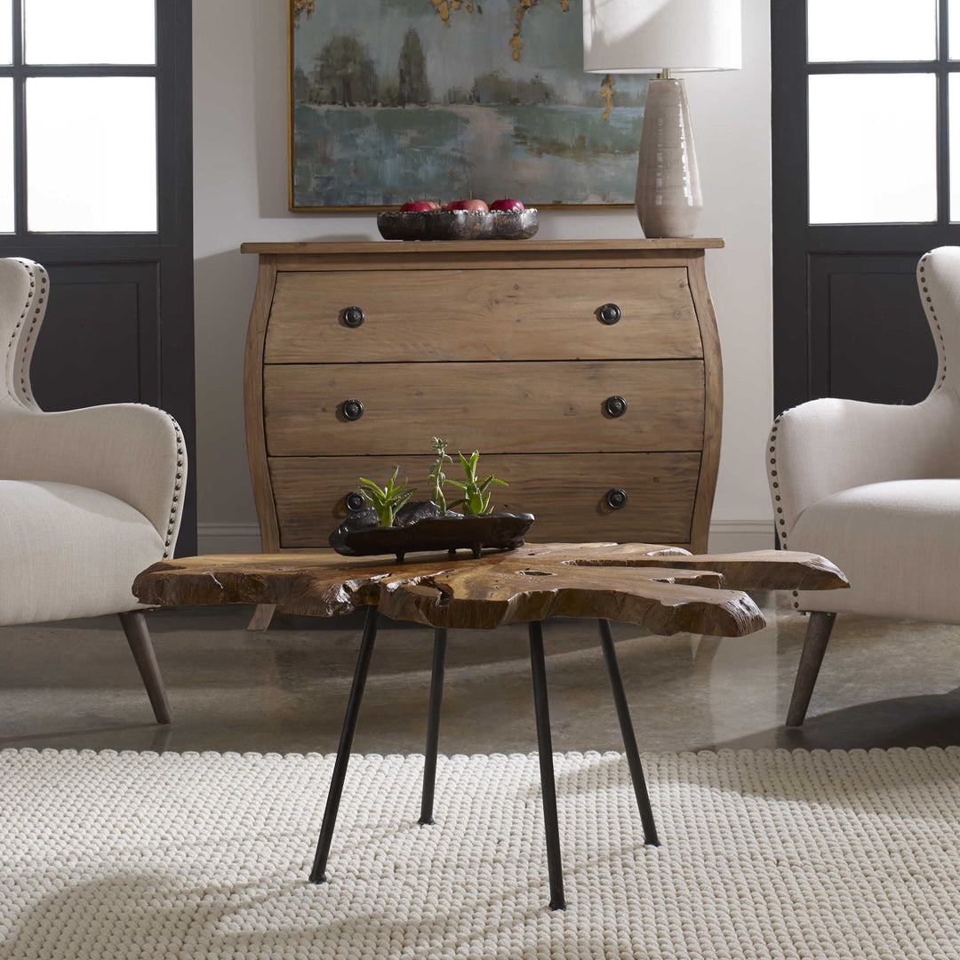 organic wood slice table