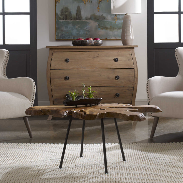 organic wood slice table