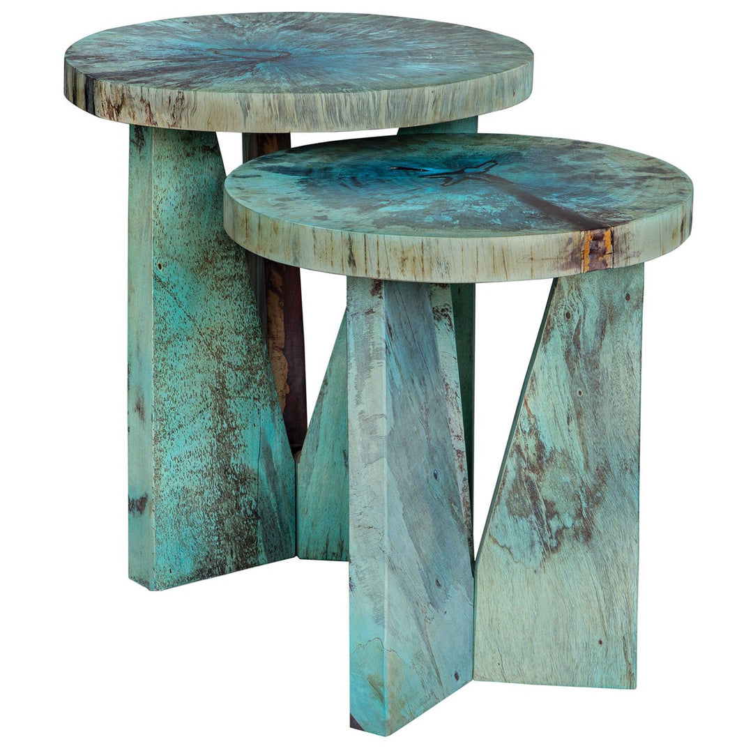 teak root side tables
