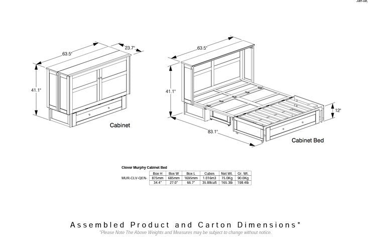 Clover Cabinet Bed - Queen