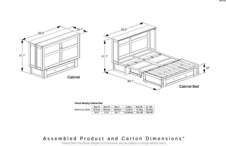 Clover Cabinet Bed - Queen