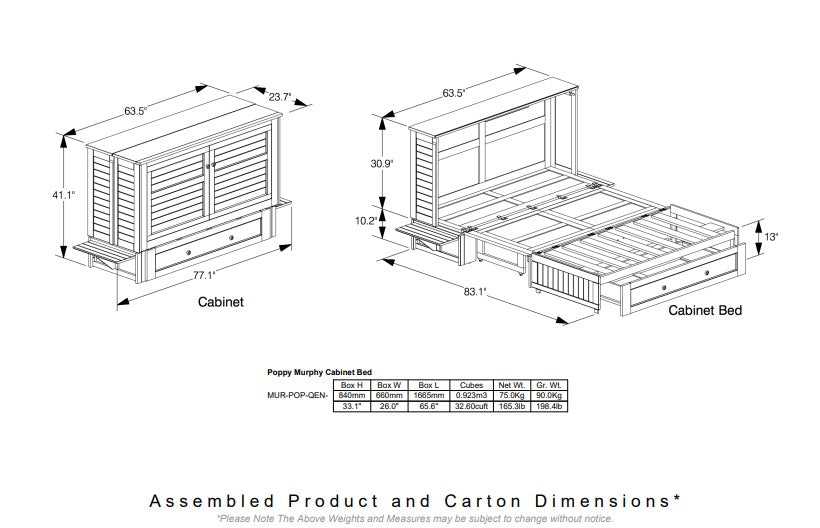 queen murphy bed