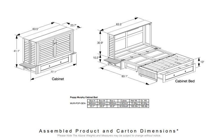 queen murphy bed