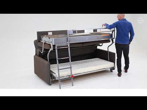 Video of operation for bunk bed sleeper sofa