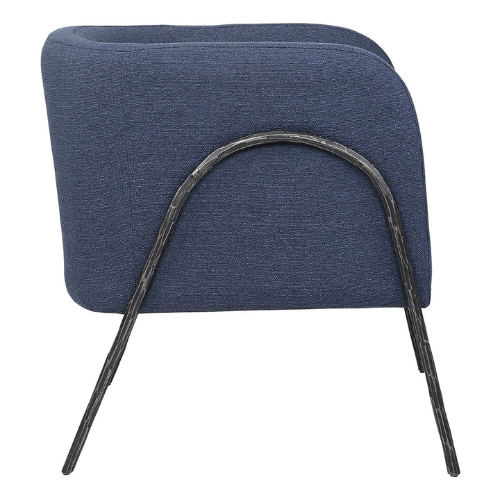 blue accent chair