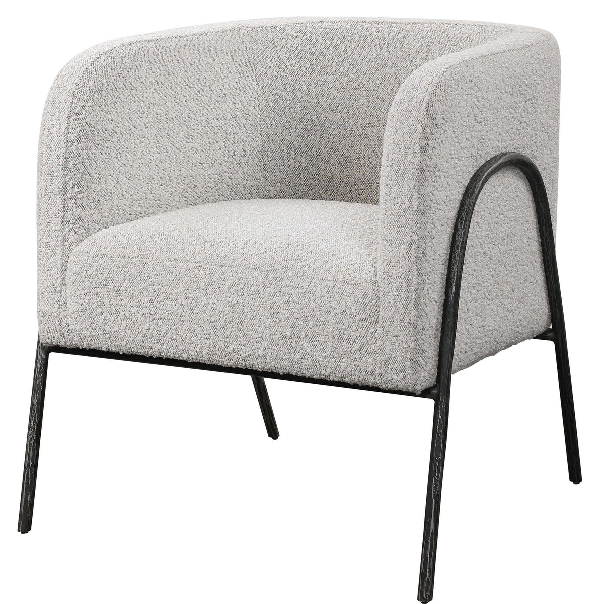 gray boucle chair
