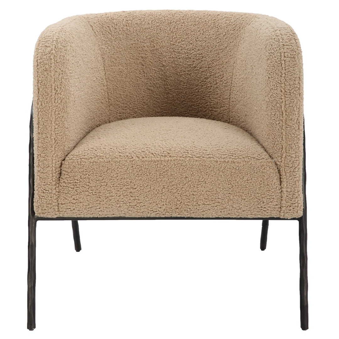 tan shearling chair
