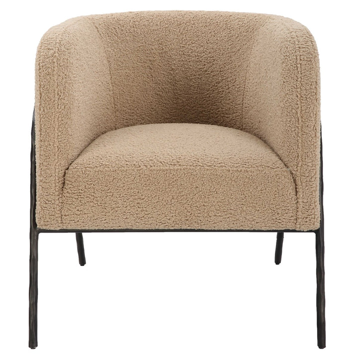 tan shearling chair