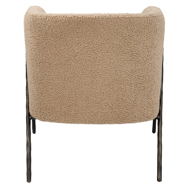 tan boucle chair