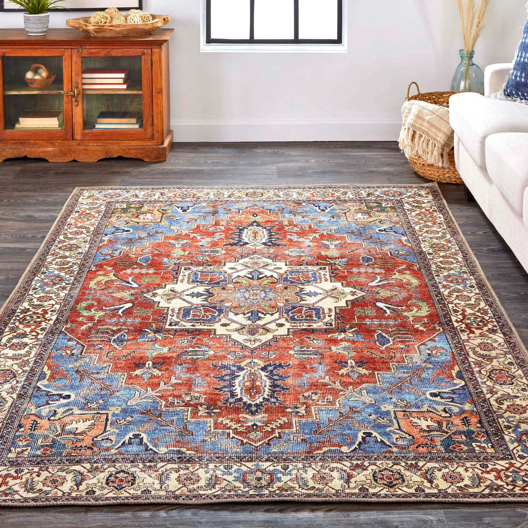 Percy Blue/Rust Rug