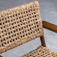 wood and rattan accent chair