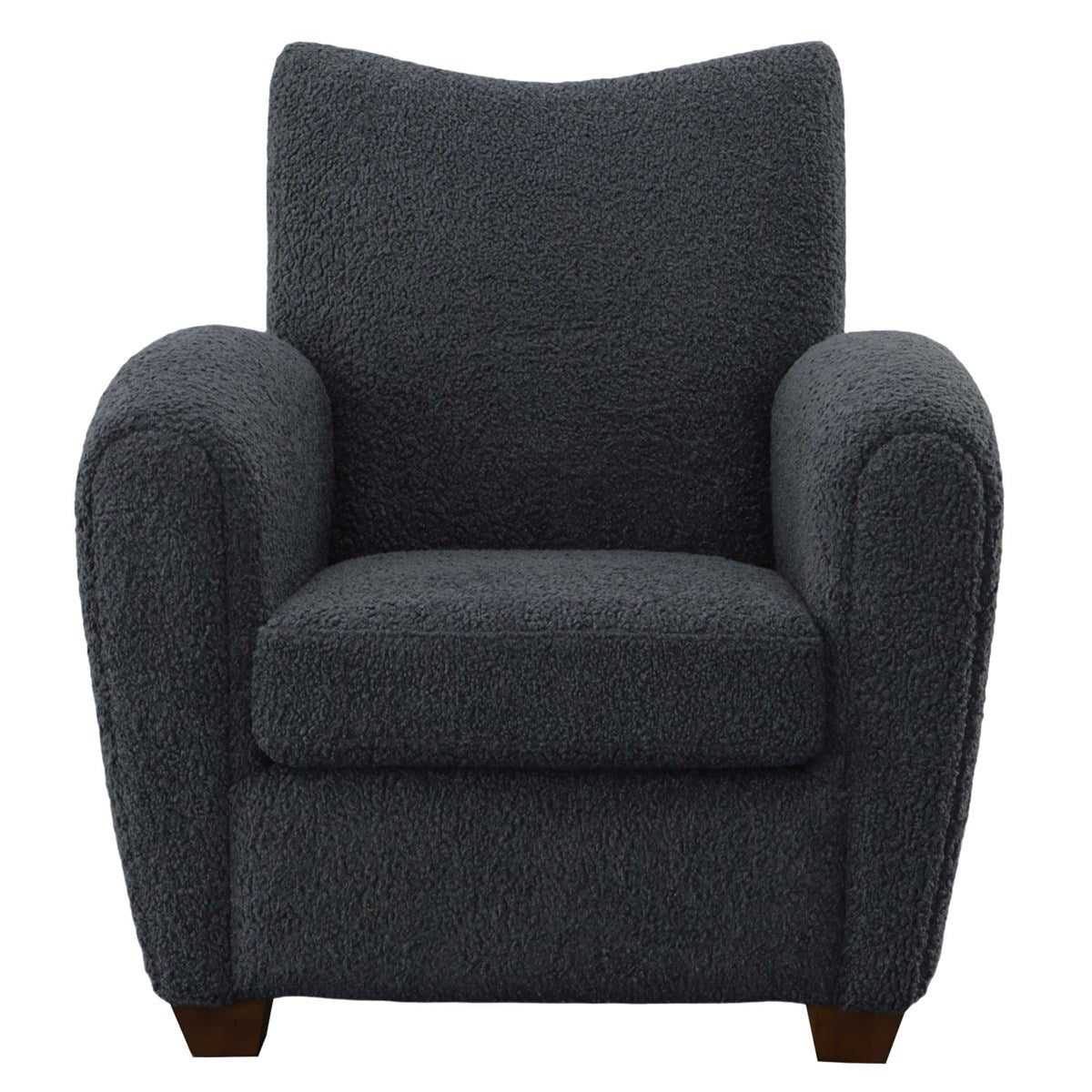 black shearling accent chair